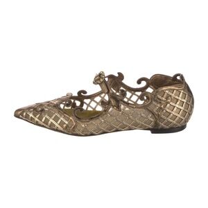Dolce Gabbana Crystal leather flats IT 36.5